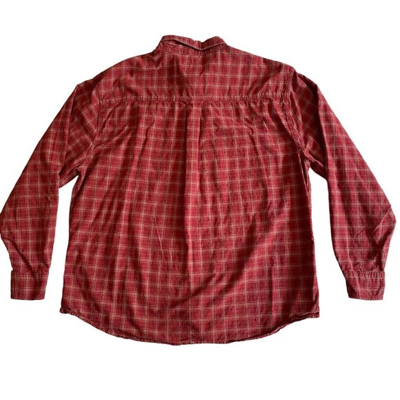 Woolrich Mens Red Plaid Button Down Shirt Flannel Pocket Size X-large - Picture 3 of 12
